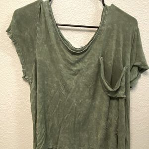 Green oversized top